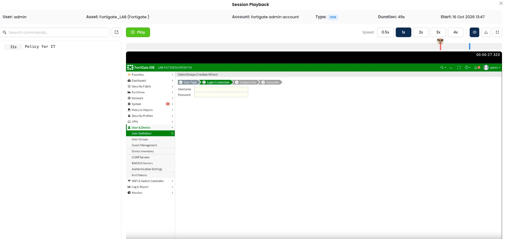 Üç kayıt isteyin: Mirket PAM’de yerel RDP, yerel SSH ve izole tarayıcı web konsolu oturumları